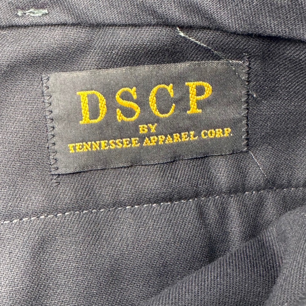 DSCP by‎ Tennessee Apparel Men's Army Green Poly Wool Serge Trousers Size 37S - Picture 6 of 11